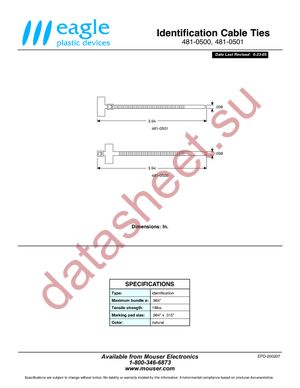 481-0500 datasheet  